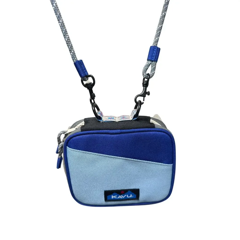 Kavu Safety Cove Case Water Resistant Crossbody Blue Gray
